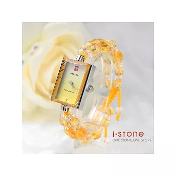 石頭記 水晶腕錶-長方形 黃水晶