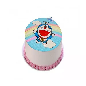 哆啦A夢-彩虹天空8吋(巧克力蛋糕-巧克力卡士達餡)