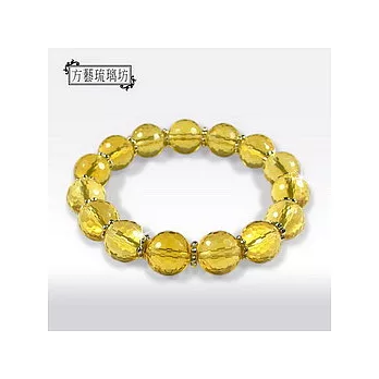 【方藝琉璃坊】水漾招財黃水晶手鍊