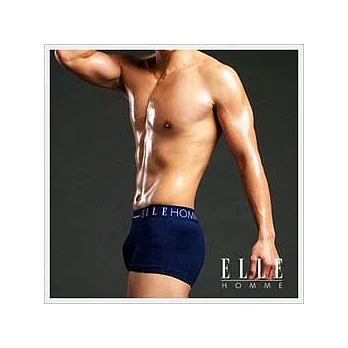 ELLE HOMME窄版鬆緊帶萊卡平口褲《超值3件組》深藍色_XL