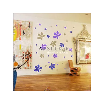 Art STICKER壁貼 。 Flora飛舞葉 (F064)