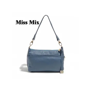 【Miss Mix】水藍實用兩用牛皮包