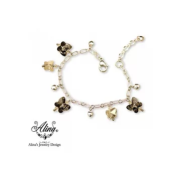 Alina -- 「蝶舞」水晶手鍊-黑