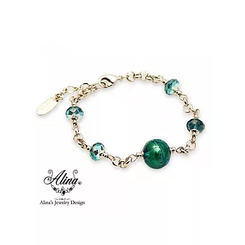 Alina -- 「華麗之舞」琉璃手鍊-藍綠