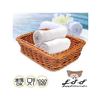 【伊藤發】手工編織仿粗籐歐式邊框小置物籃(咖啡)