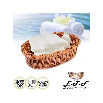 【伊藤發】手工編織歐式雙層邊框中置物籃(咖啡)