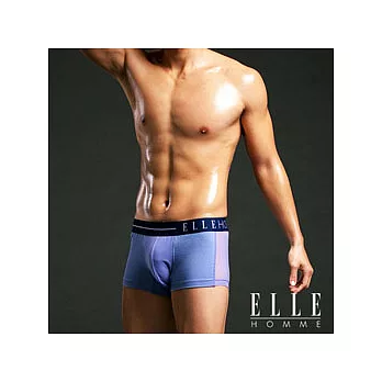 ELLE HOMME 勁男彈性網紗四角褲《超值3件組》紫色_M
