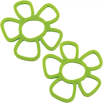 《ZONE》Plant 花葉隔熱墊組(綠2入)