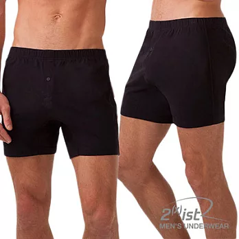 【2(X)IST】秘魯棉系列PIMA 寬鬆平口褲S黑