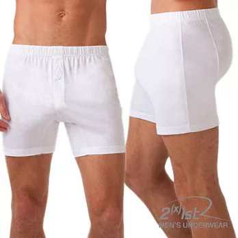 【2(X)IST】秘魯棉系列PIMA 寬鬆平口褲S白