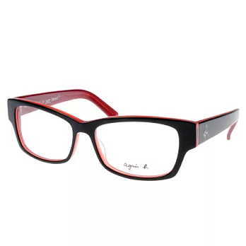agnes b.眼鏡 法式熱情#透黑紅ABP212 W10透黑紅
