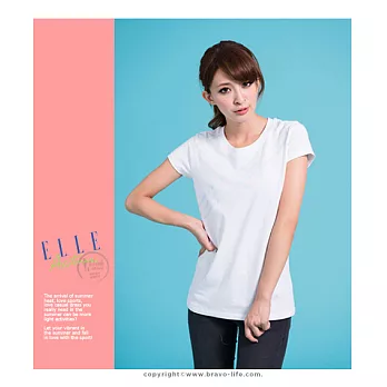 ELLE Active 圓領印花T恤_白 M白色