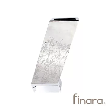 精品家飾/生活擺件-比薩斜塔水晶底座鏡面不銹鋼花瓶擺飾(中)