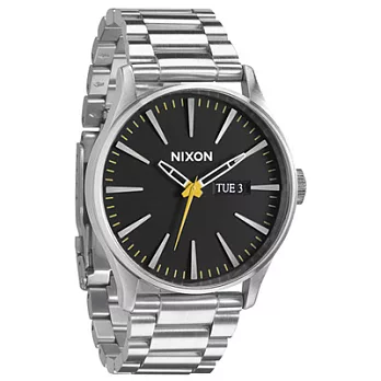 NIXON The SENTRY SS 復刻潮流都會休閒腕錶(銀黑)