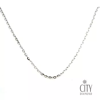 City Diamond 14K白K金項鍊(18吋)