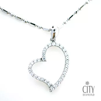City Diamond『粉白甜心』K金項鍊