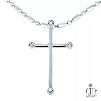 City Diamond『星石十字墜』K金項鍊