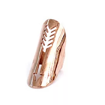 【House of Harlow 1960】妮可李奇品牌~LONG ARROW簍空雕刻箭橢圓盾牌戒指(玫瑰金)玫瑰金