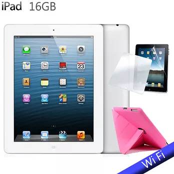 NEW IPAD 4 (台灣公司貨)16G Wi-Fi主機 送皮套+螢幕保護貼白