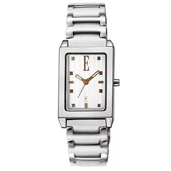 ELLE簡約幾何日期都會腕錶(銀玫瑰金-大)