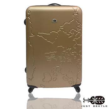 JUSTBEETLE地圖系列ABS輕硬殼行李箱24吋24吋金色