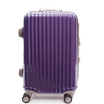 【ALAIN DELON】亞蘭德倫 25吋 品味生活鋁框行李箱(浪漫紫)25吋浪漫紫