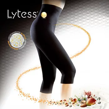 【Lytess法國原裝】 消橘皮 按摩緊緻塑身六分褲M黑色