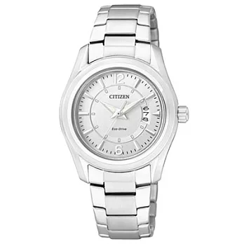 CITIZEN Eco-Drive 雪山探索光動能時尚個性腕錶-銀白-FE1010-57B公司貨