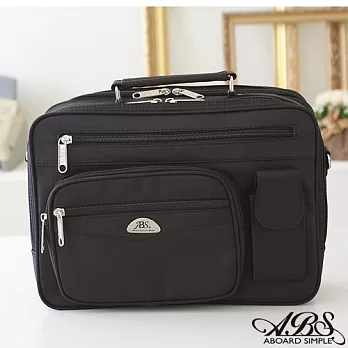 ABS愛貝斯 經典風采 A4可入 典雅商務橫式側背包 (典雅黑) 06-041