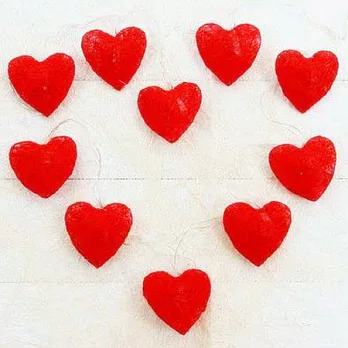 【Air】蘋果心藤絲造型紅心燈紅色