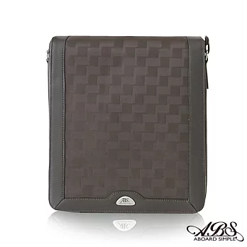 ABS愛貝斯 復古風采 A4可入 典雅格紋直式商務側背包 (咖啡) 06-081