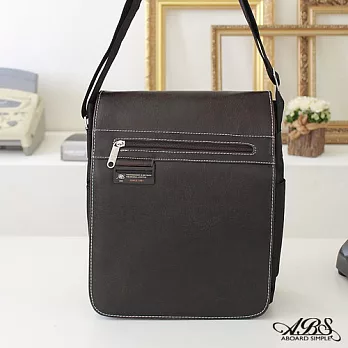 ABS愛貝斯 成熟格調 雅痞商務直式側背包 (深咖) 06-099