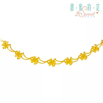 甜蜜約定金飾 ♥幸福花語♥ 黃金手鍊