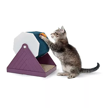 美國Petmate貓咪旋轉滾輪(2色)藍綠色