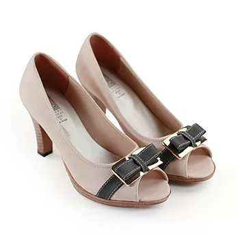 ◤Green Phoenix◥典雅氣息優雅細緻高跟魚口鞋22.5粉紅色