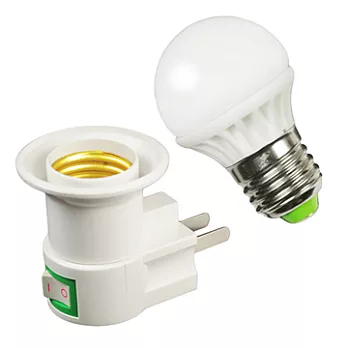 《節能生活家》E27 3W LED陶瓷燈泡燈座組-白光