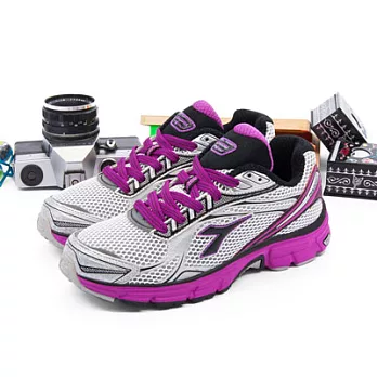 【女】-- DIADORA 專業輕量慢跑鞋 白銀紫 882723白銀紫
