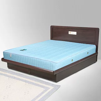 《Homelike》朵拉6尺掀床組+獨立筒床墊-雙人加大胡桃木紋