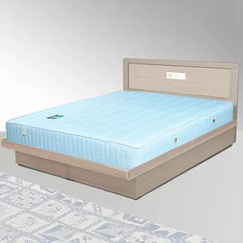 《Homelike》朵拉6尺掀床組+獨立筒床墊-雙人加大白橡木紋