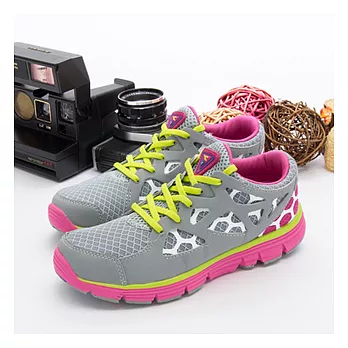 【女】 DIADORA輕量慢跑鞋--台灣製造EASY RUN輕跑鞋 灰桃綠 839523灰桃綠