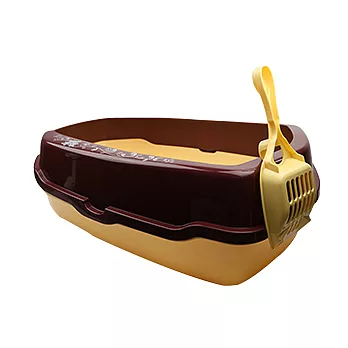 ◆ Woofy House ◆ 印花高腳型貓便盆!!! 紳士酒紅