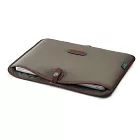 白金漢 Billingham Laptop Slip筆電專用袋/斜紋材質/13吋/綠色/巧克力邊