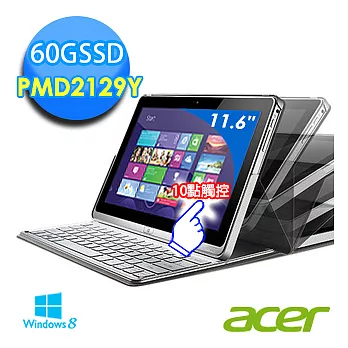 【Acer】 P3-131-21294G06as03 筆電效能平板輕巧(PMD2129Y/11.6吋/4G/60G SSD/WIN8)銀色