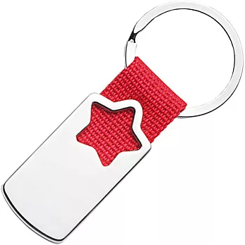 《VOYAGER》星星掛牌鑰匙圈(紅)