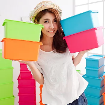 小工匠萬用韓版紛彩糖果色可疊收納箱(PP款)(1大1中2小)