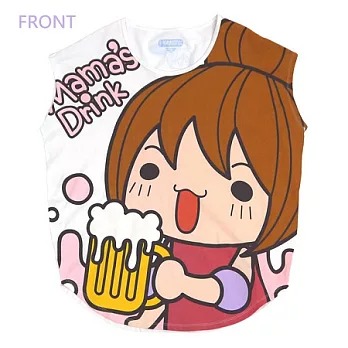 愛奢侈親子裝~【兔包】海派啤酒女孩寬長版上衣親子裝母女裝(free size)FREE白