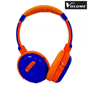 Volume 立體聲耳罩式藍牙耳機 (DH-B38) 藍橘色