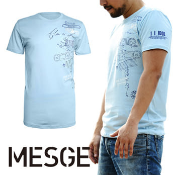 【MESGE】蕭青陽 After 75 years I I IDOL系列 男T-Shirt T恤 S湖水藍