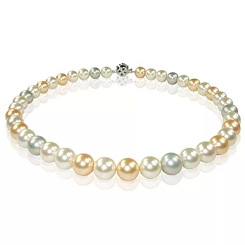 【小樂珍珠專賣店】天然貝珠 天然貝殼珠貝寶珠 *3A正圓頂級南洋深海貝珍珠項鍊*天然貝珠項鍊