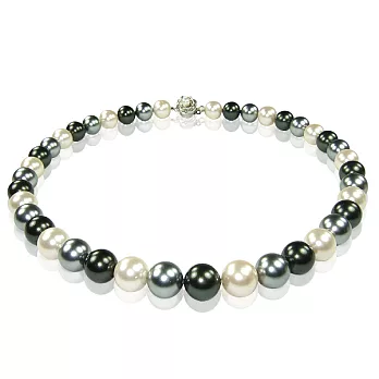 【小樂珍珠專賣店】天然貝珠 天然貝殼珠貝寶珠 *3A正圓頂級南洋深海貝珍珠項鍊*珠母貝殼再去磨圓的,為天然的有機寶石